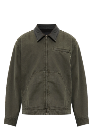 Jacke mit Lederkragen