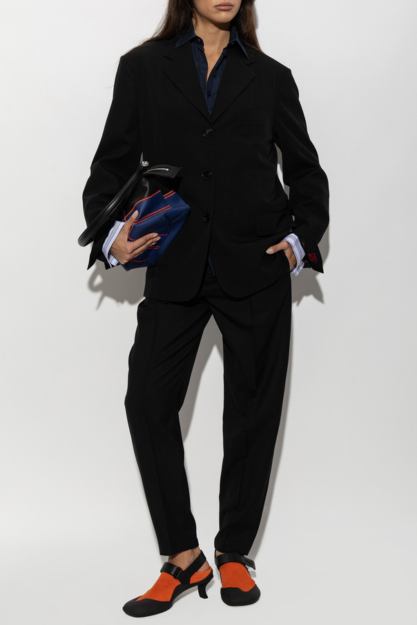 Loewe Wool Blazer with Open Lapels