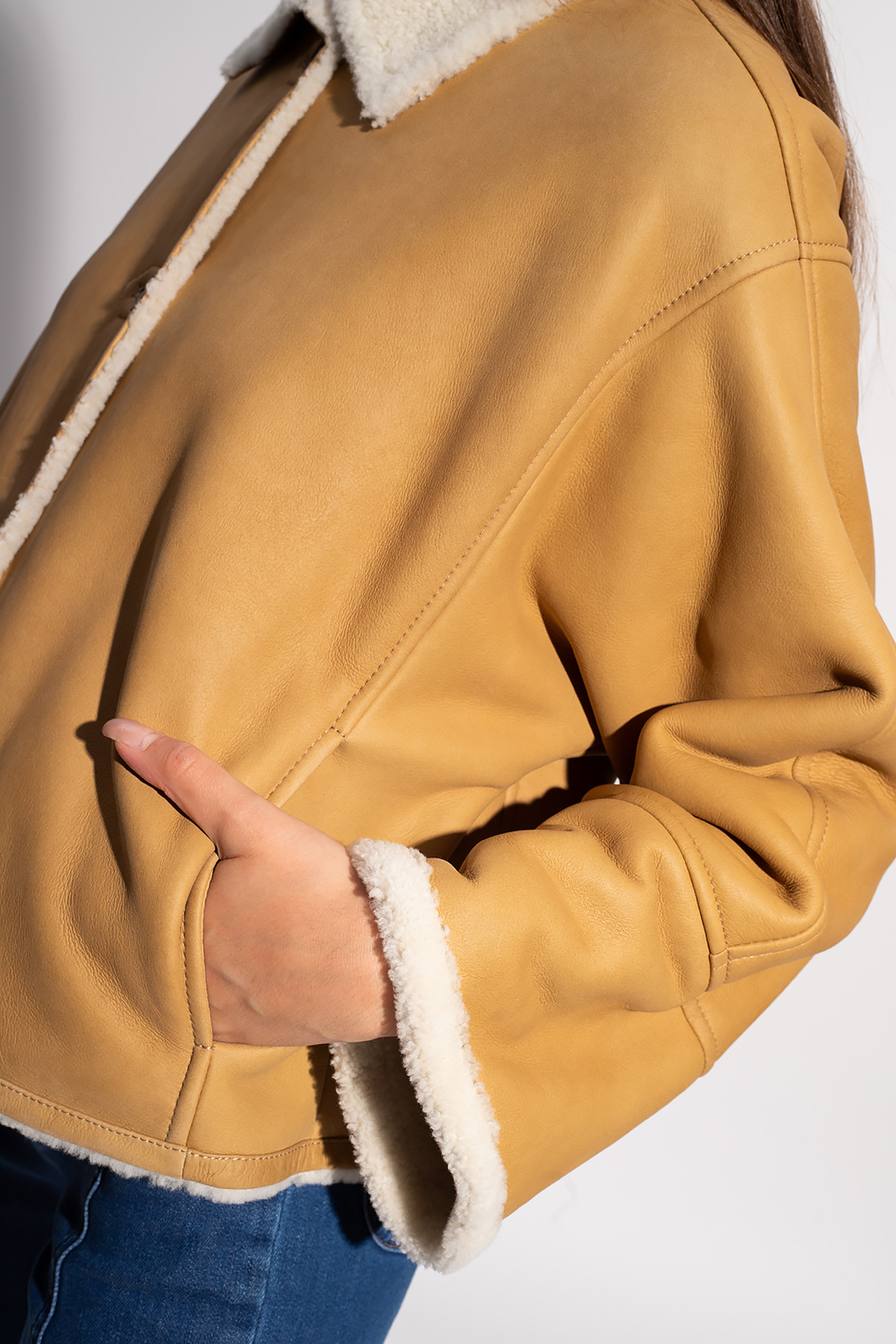 Loewe Shearling Workwear Jacket - White / Camel – Kith