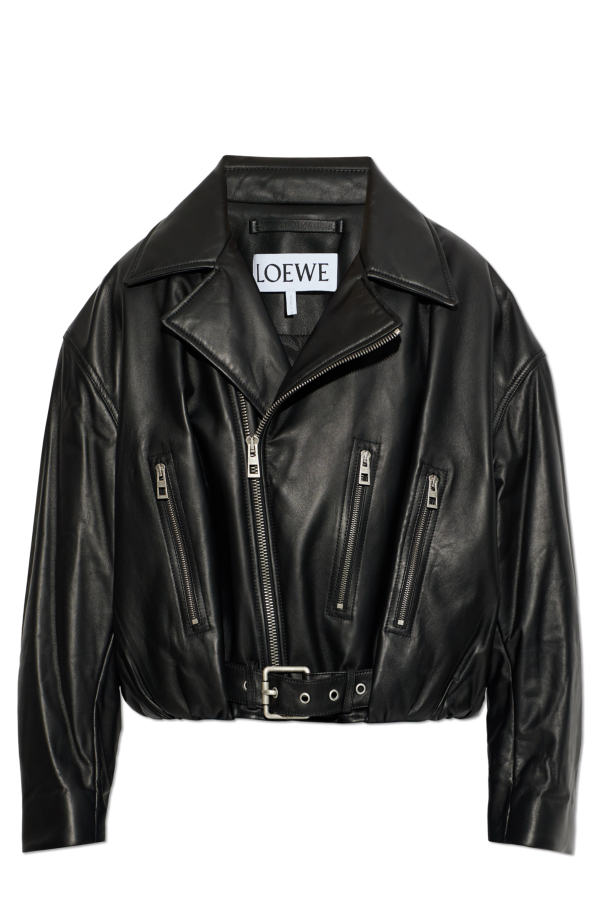 Leather insulated jacket od Loewe