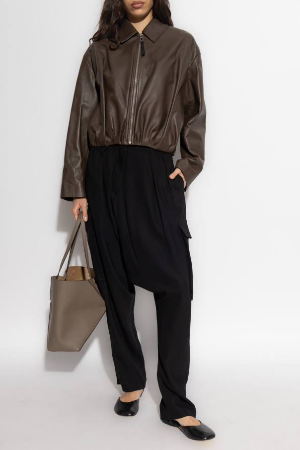 Loewe Lederjacke im 'Bomber'-Stil