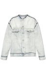 round-neck zipped jacket Grün