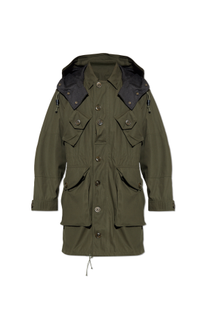 Parka with a detachable hood