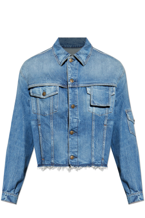 Denim jacket with `vintage` effect