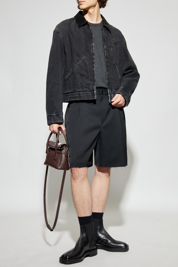 Maison Margiela Jeansjacke mit Cordkragen