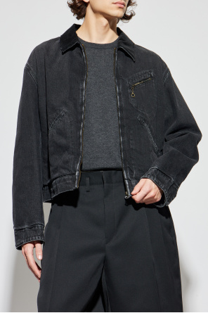 Maison Margiela Jeansjacke mit Cordkragen