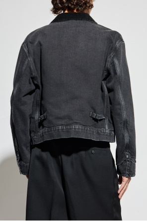 Maison Margiela Jeansjacke mit Cordkragen