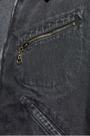 Maison Margiela Jeansjacke mit Cordkragen