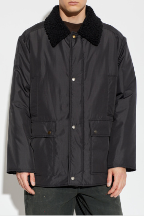 Maison Margiela Chaqueta con cuello de piel
