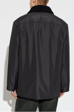 Maison Margiela Chaqueta con cuello de piel