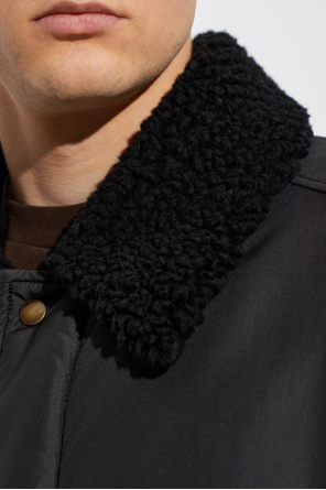 Maison Margiela Chaqueta con cuello de piel