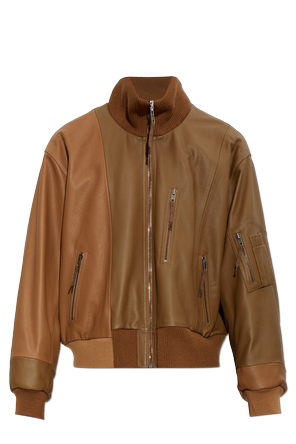 Leather 'bomber' jacket
