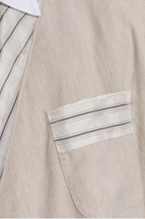Maison Margiela Farah Beatty verticle striped t-shirt in cream