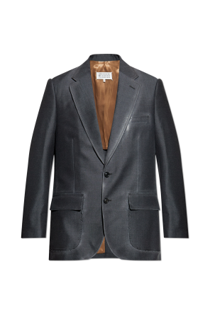 Blazer with raw finish