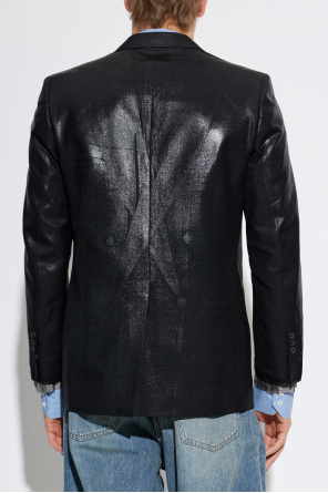 Maison Margiela Dwurzędowa marynarka o połyskującym wykończeniu