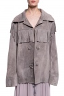 Maison Margiela GREY Suede jacket with fringes