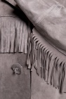 Maison Margiela GREY Suede jacket with fringes