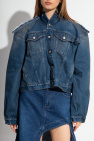 MM6 Maison Margiela Collar-less denim jacket