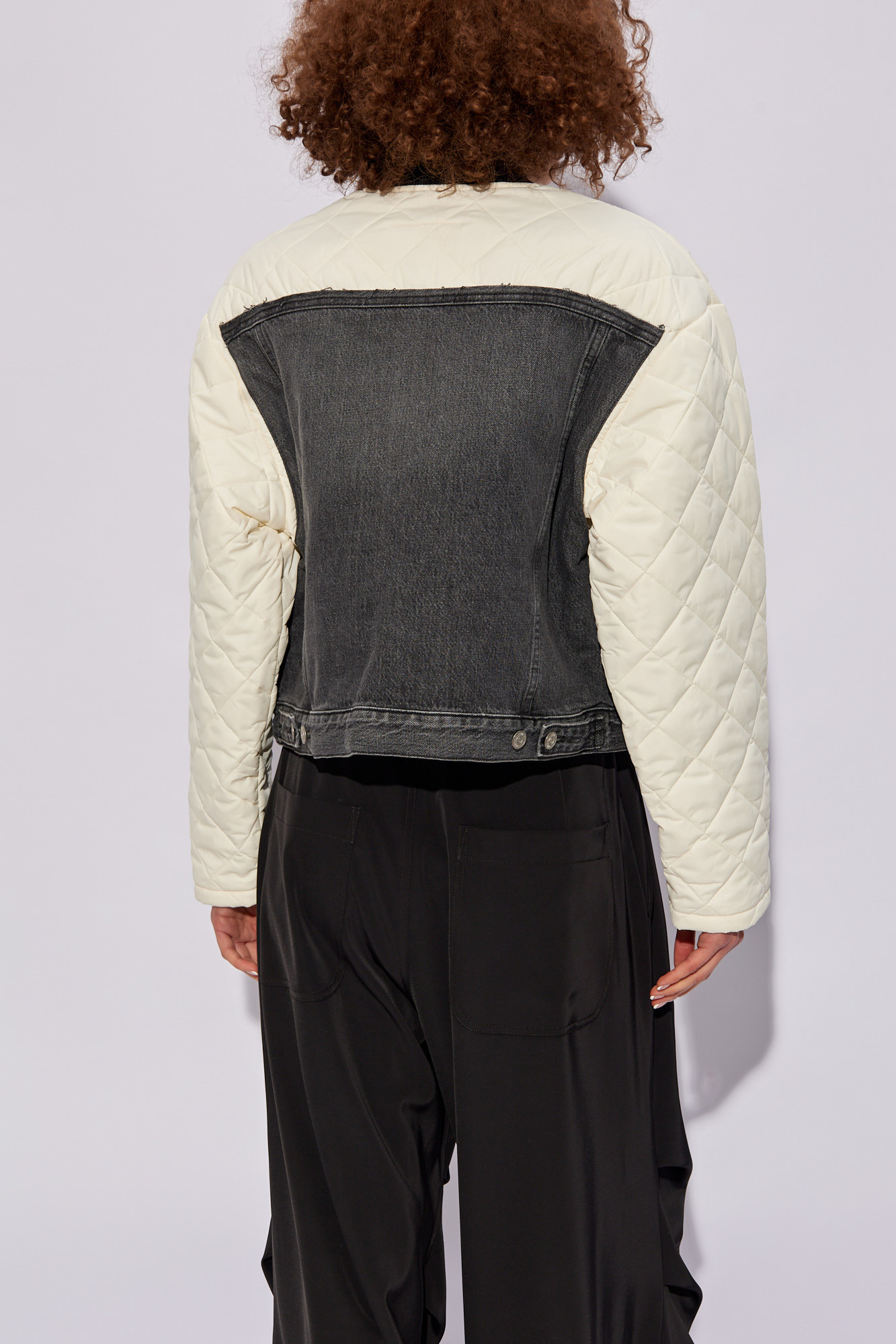 MM6 Maison Margiela Panelled quilted zipped jacket