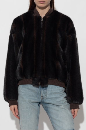 MM6 Maison Margiela Furry bomber jacket