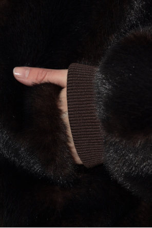 MM6 Maison Margiela Furry bomber jacket