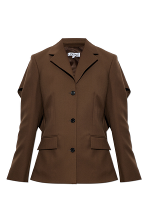 Wool blazer with decorative back