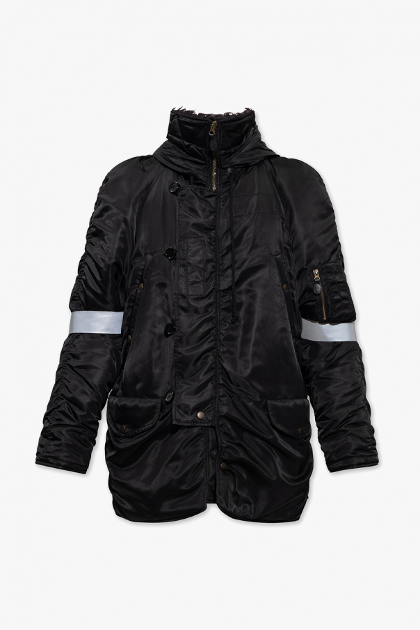 vivetta black drawstring hoodie th Anniversary Jacket