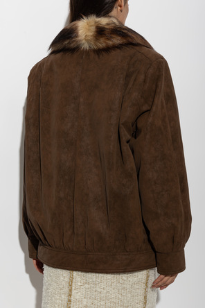 MM6 Maison Margiela Chaqueta con cuello de pelo sintético