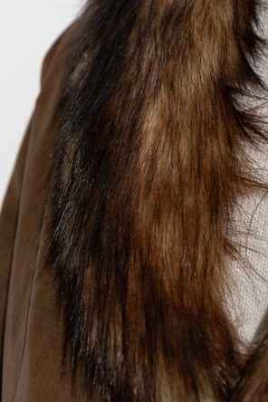 MM6 Maison Margiela Chaqueta con cuello de pelo sintético