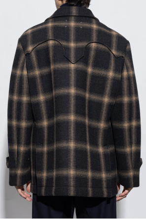 Maison Margiela Short coat with check pattern