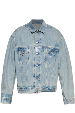 Denim jacket with 'vintage' effect