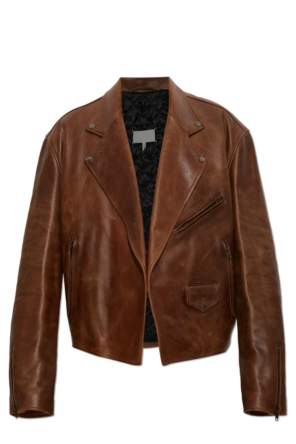 Leather jacket with a ‘vintage’ effect od Maison Margiela