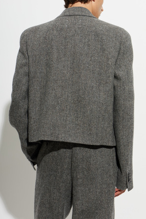 Maison Margiela Sacou din lână cu model chevron