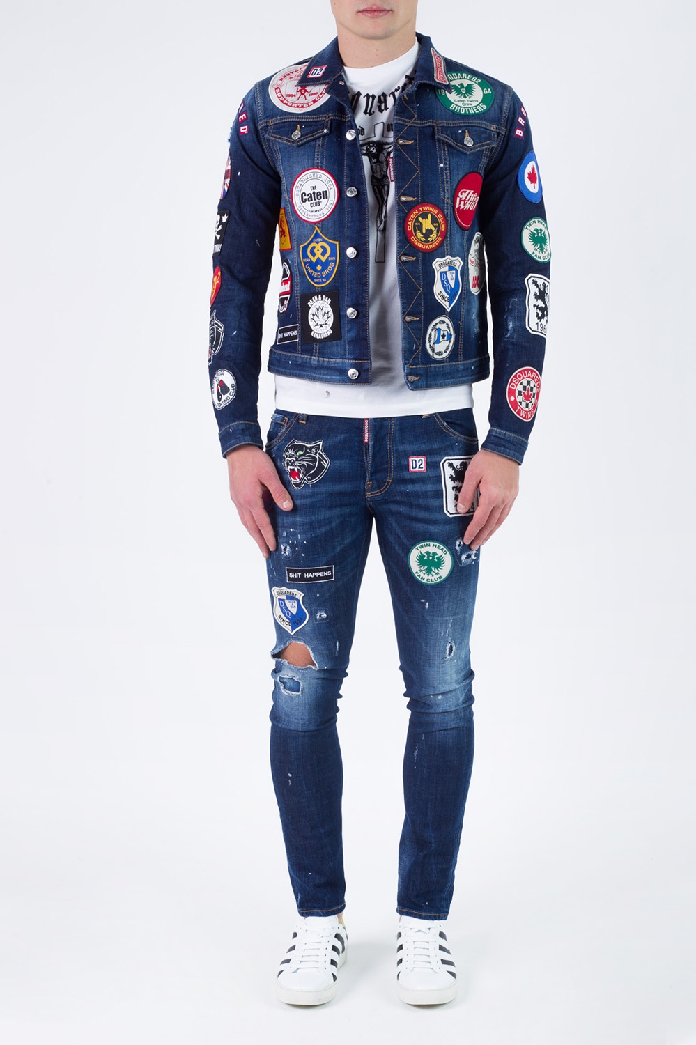 DSquared² Denim Patches Jacket Casual Jackets, Parka in Blue for