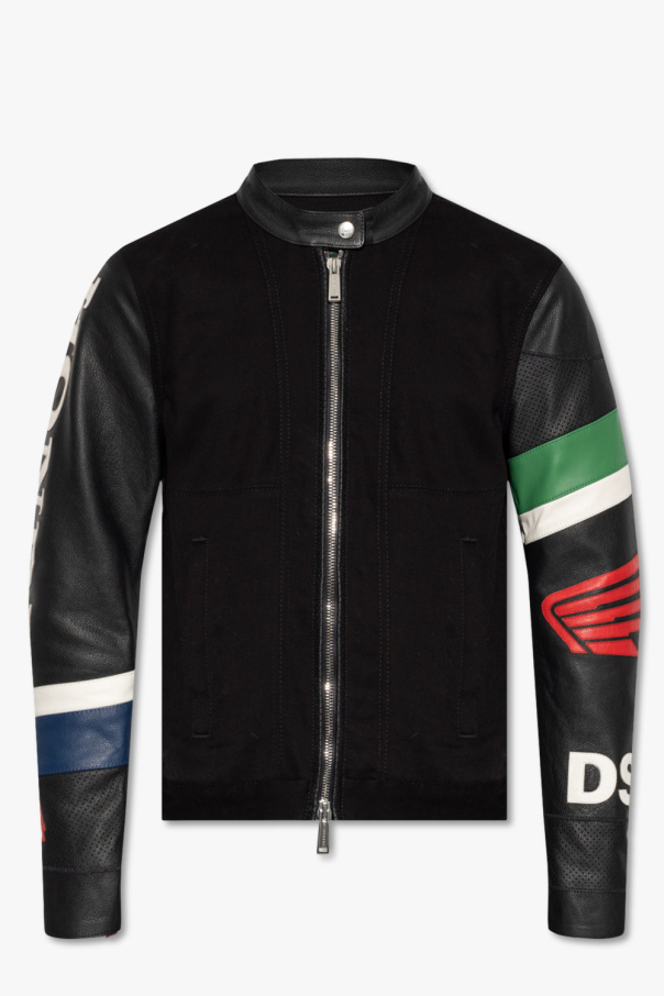 Dsquared2 Kurtka Jacket with leather sleeves