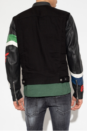 Dsquared2 Jacket with leather sleeves
