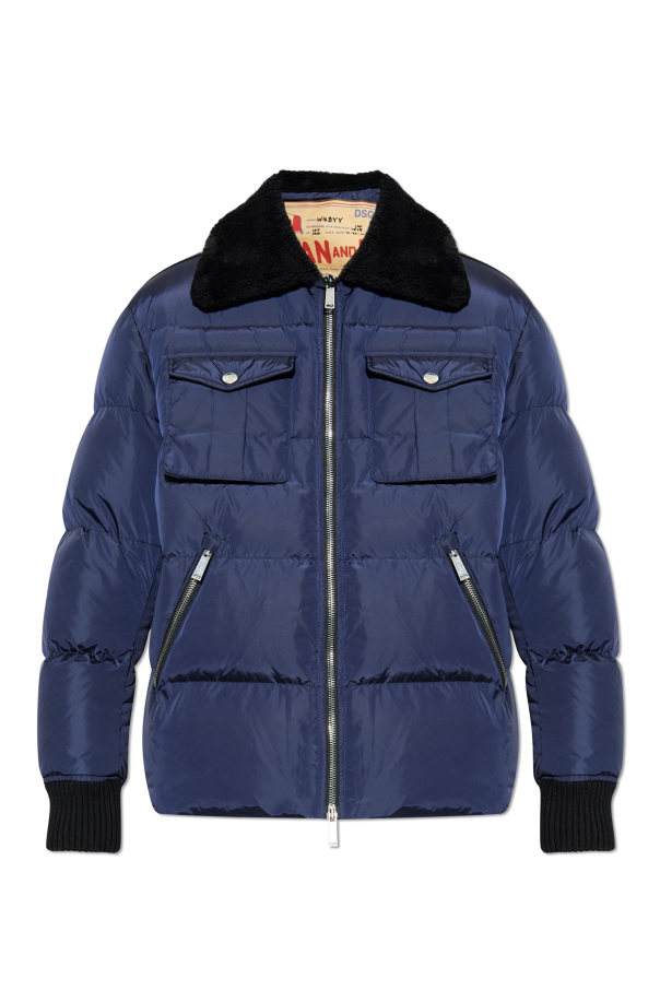 Down jacket with fur collar od Dsquared2