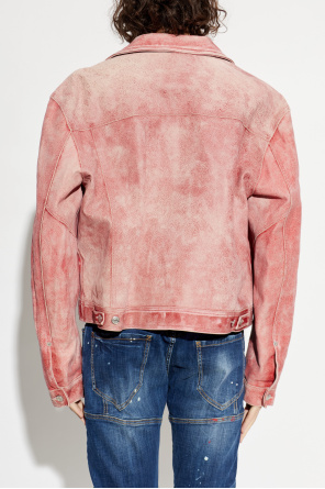 Dsquared2 Leather jacket with pockets