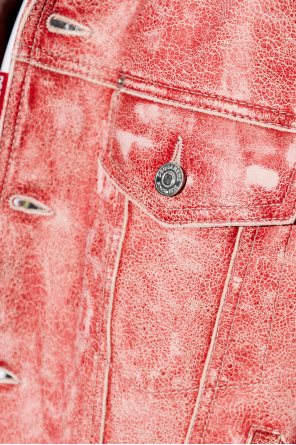 Dsquared2 Leather jacket with pockets