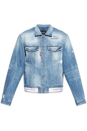 Denim jacket with 'vintage' effect