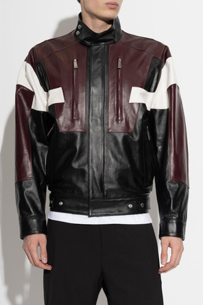 Dsquared2 Chaqueta de cuero con cuello alto