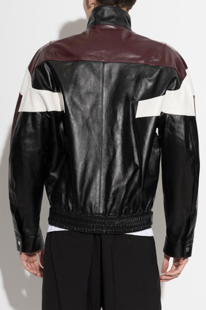 Dsquared2 Chaqueta de cuero con cuello alto
