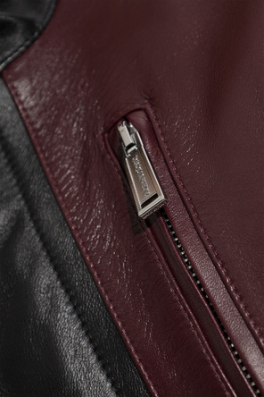 Dsquared2 Chaqueta de cuero con cuello alto