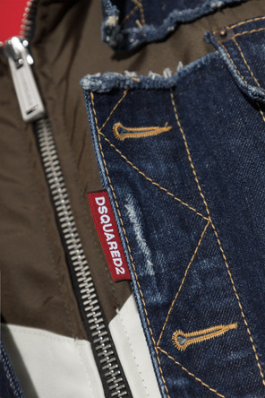 Dsquared2 Jeansowa kurtka z wszytym logo