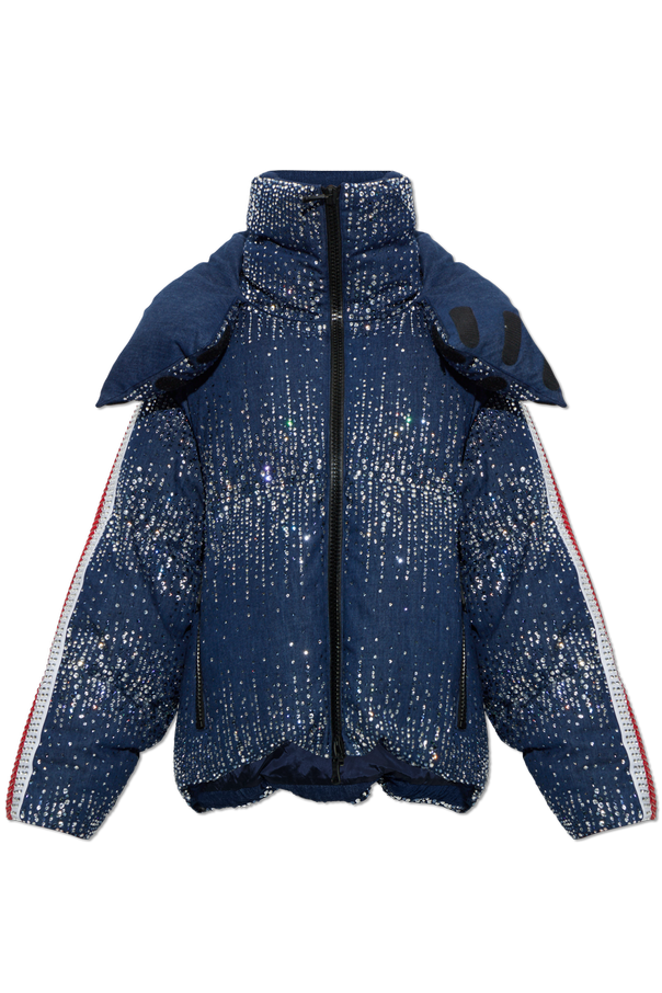 Down jacket with glossy appliqués od Dsquared2
