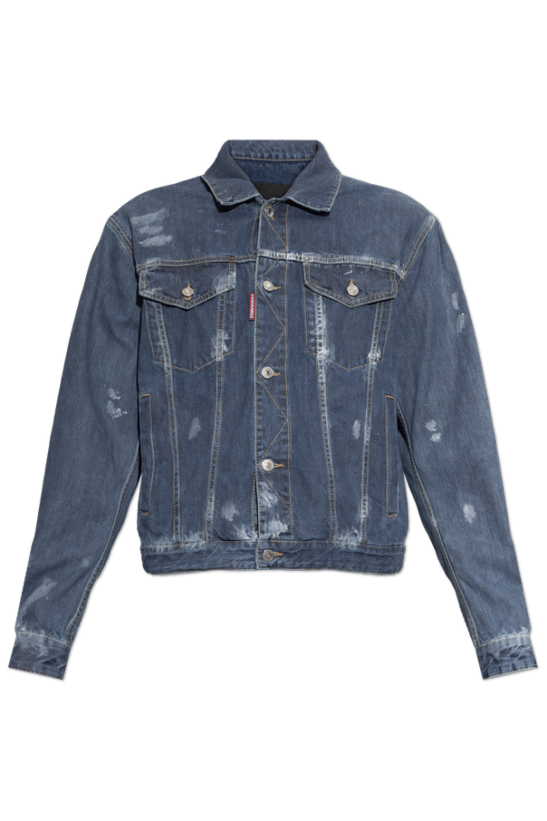 Vintage-Effect Denim Jacket od Dsquared2