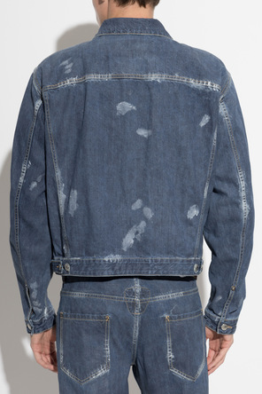 Dsquared2 Jeansowa kurtka z efektem ‘vintage’
