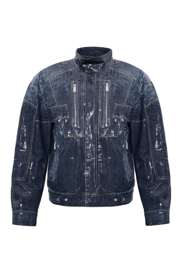Sequinned denim jacket od Dsquared2