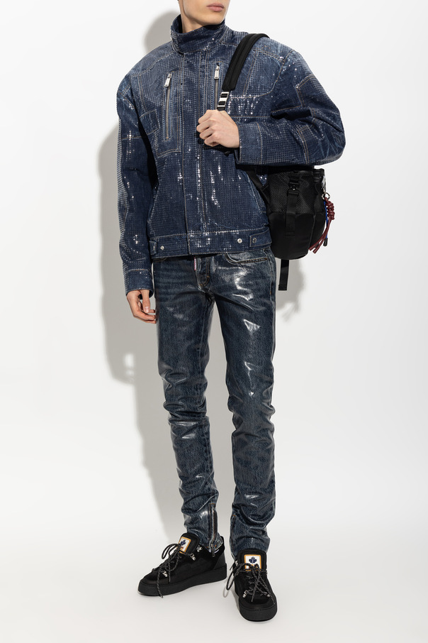 Dsquared2 Jeansowa kurtka z cekinami