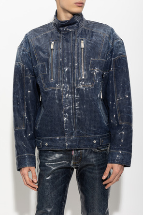 Dsquared2 Jeansowa kurtka z cekinami
